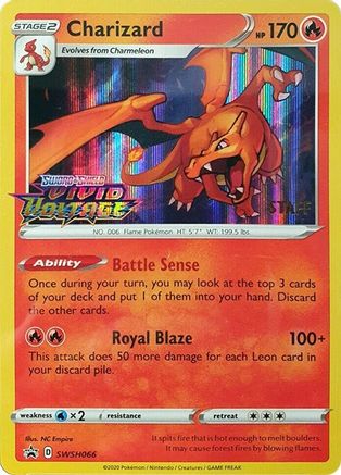 Charizard - SWSH066 (Prerelease) [Staff]  - Holofoil SWSH Sword & Shield Promo Cards - Promo