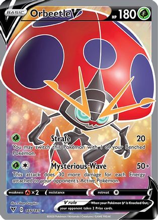Orbeetle V (Full Art) 166  - Holofoil SWSH04 Vivid Voltage - Ultra Rare