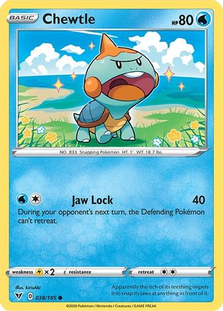 Chewtle 038  - Reverse Holofoil SWSH04 Vivid Voltage - Common