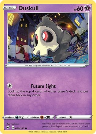 Duskull 069  - Reverse Holofoil SWSH04 Vivid Voltage - Common