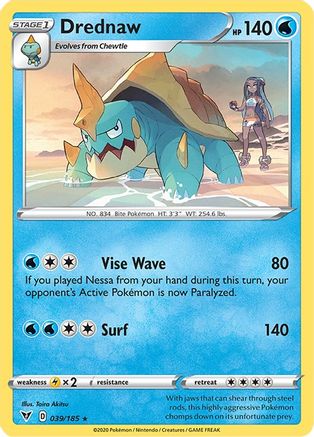 Drednaw (Cracked Ice Holo) 039/185  - Holofoil Deck Exclusives - Holo Rare
