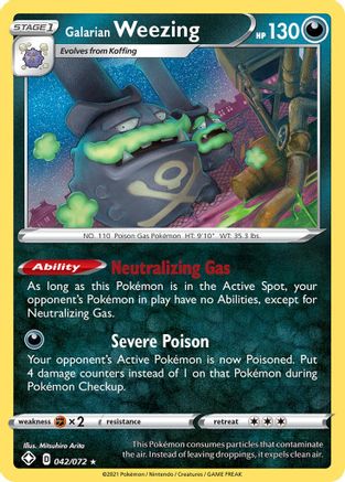 Galarian Weezing 042  - Holofoil Shining Fates - Holo Rare