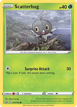Scatterbug 011  SWSH05 Battle Styles - Common