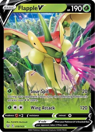 Flapple V 018  - Holofoil SWSH05 Battle Styles - Ultra Rare
