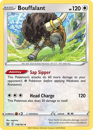 Bouffalant 118/163  SWSH05 Battle Styles - Uncommon