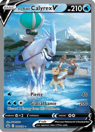 Ice Rider Calyrex V (Alternate Full Art) 164  - Holofoil SWSH06 Chilling Reign - Ultra Rare