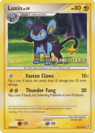 Luxio - 52/130 (Prerelease) [Staff]/130  Nintendo Promos - Promo