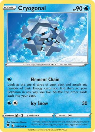 Cryogonal 043  SWSH07 Evolving Skies - Common
