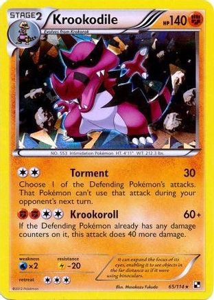Krookodile - 65/114 (Cracked Ice Holo)/114  - Holofoil Blister Exclusives - Promo
