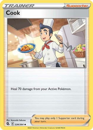 Cook 228  - Reverse Holofoil SWSH08 Fusion Strike - Uncommon