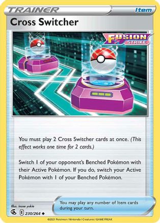 Cross Switcher 230  - Reverse Holofoil SWSH08 Fusion Strike - Uncommon