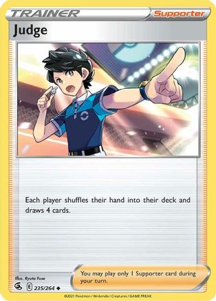 Judge 235  - Reverse Holofoil SWSH08 Fusion Strike - Uncommon