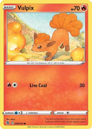 Vulpix (28) (28) 028  SWSH08 Fusion Strike - Common