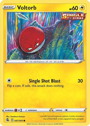 Voltorb 087  - Reverse Holofoil SWSH08 Fusion Strike - Common