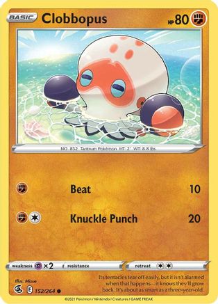 Clobbopus 152  SWSH08 Fusion Strike - Common