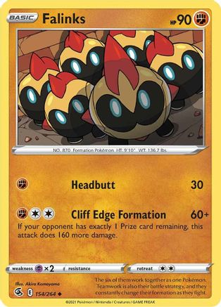 Falinks (154) (154) 154  - Reverse Holofoil SWSH08 Fusion Strike - Uncommon