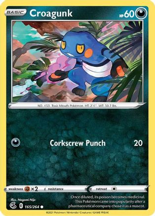 Croagunk 165  SWSH08 Fusion Strike - Common