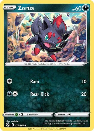 Zorua 170  SWSH08 Fusion Strike - Common