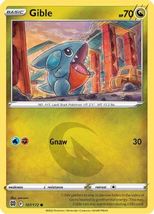 Gible 107  SWSH09 Brilliant Stars - Common