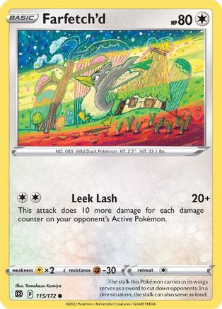 Farfetch'd 115  - Reverse Holofoil SWSH09 Brilliant Stars - Common