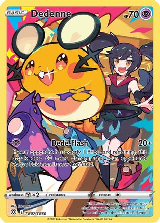 Dedenne TG07  - Holofoil SWSH09 Brilliant Stars Trainer Gallery - Ultra Rare