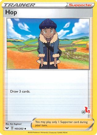 Hop - 165/202 (#41 Cinderace Stamped)/202  Battle Academy 2022 - Promo