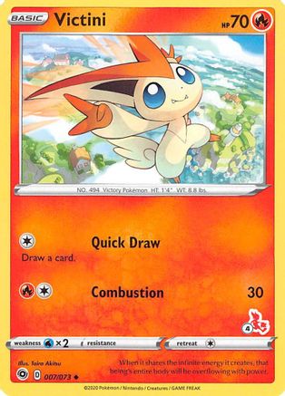 Victini (#4 Cinderace Stamped) 007/073  Battle Academy 2022 - Promo