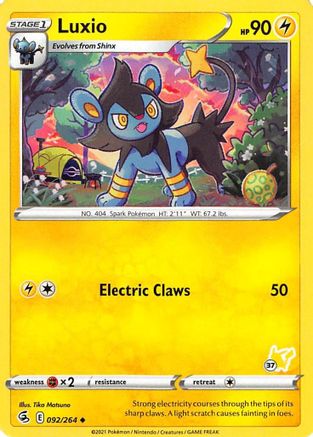 Luxio - 092/264 (#37 Pikachu Stamped)/264  Battle Academy 2022 - Promo