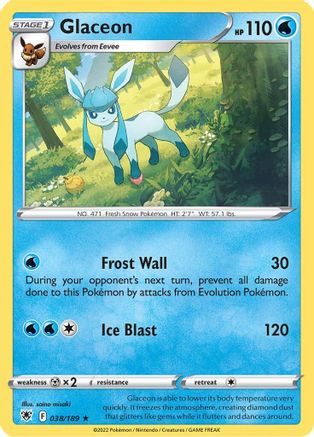 Glaceon 038  SWSH10 Astral Radiance - Rare