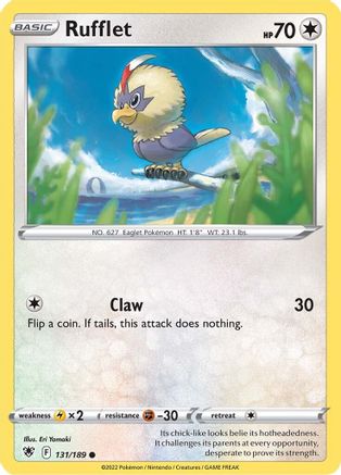 Rufflet 131  SWSH10 Astral Radiance - Common