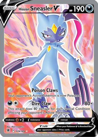 Hisuian Sneasler V (Full Art) 174  - Holofoil SWSH10 Astral Radiance - Ultra Rare