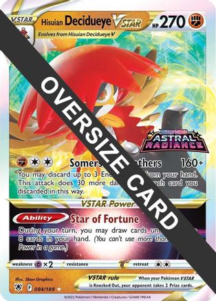Hisuian Decidueye VSTAR - 084/189/189  - Holofoil Jumbo Cards - Promo