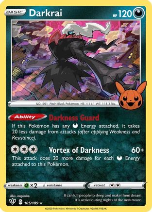 Darkrai 105  - Holofoil Trick or Trade BOOster Bundle - Promo