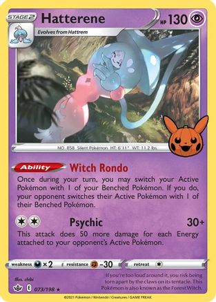 Hatterene 073  - Holofoil Trick or Trade BOOster Bundle - Promo