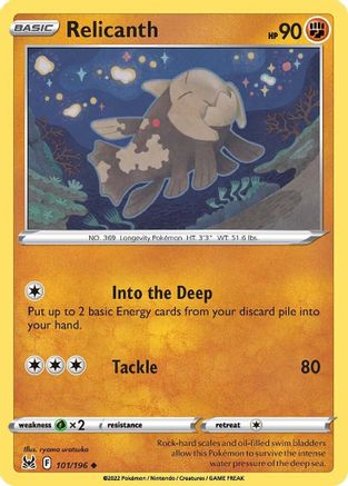 Relicanth 101  SWSH11 Lost Origin - Uncommon