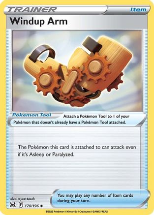 Windup Arm 170  - Reverse Holofoil SWSH11 Lost Origin - Uncommon