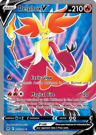 Delphox V (Full Art) 173  - Holofoil SWSH11 Lost Origin - Ultra Rare