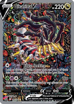 Giratina V (Alternate Full Art) 186  - Holofoil SWSH11 Lost Origin - Ultra Rare