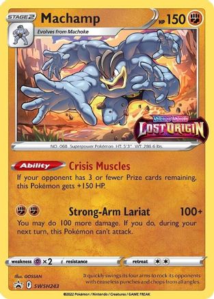 Machamp (Prerelease) SWSH243  - Holofoil SWSH Sword & Shield Promo Cards - Promo