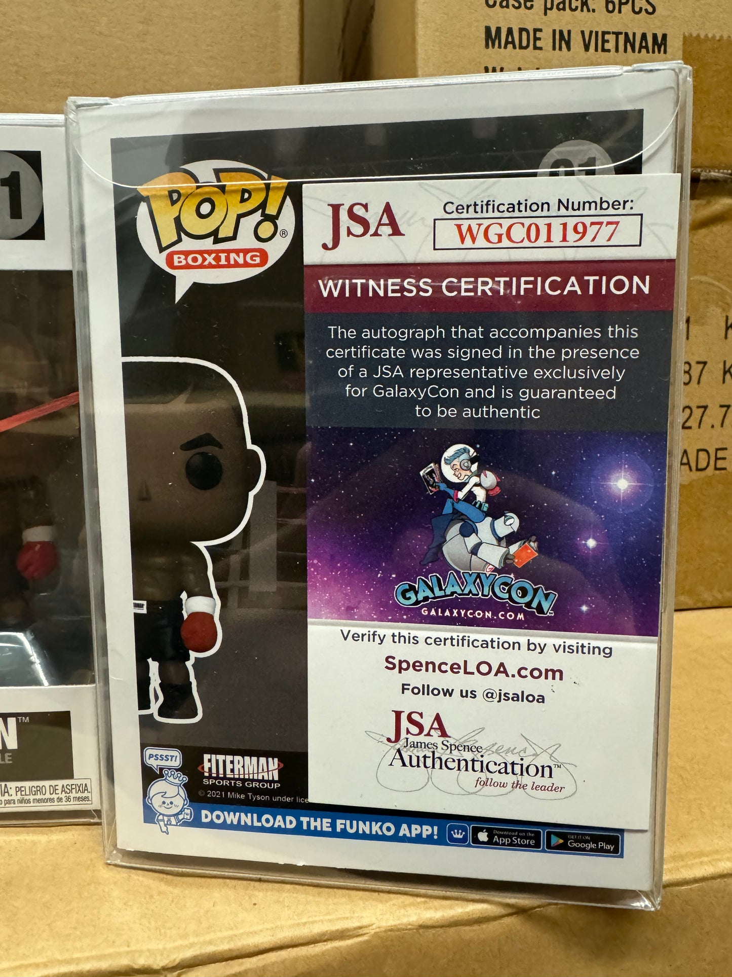 Funko Pop! BOXING MIKE TYSON #01 SIGNED & AUTHENTICATED JSA