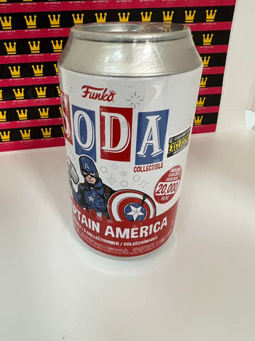 Funko Vinyl Soda Can MARVEL AVENGERS END GAME CAPTAIN AMERICA with with MJOLNIR chance of chase LIMITED