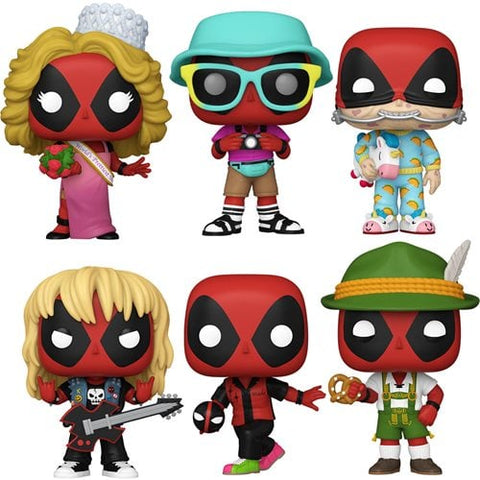 Funko Pop! Marvel: Deadpool - Beauty Pageant / Lederhosen / Bowling / Heavy Metal / Sleepover / Tourist
