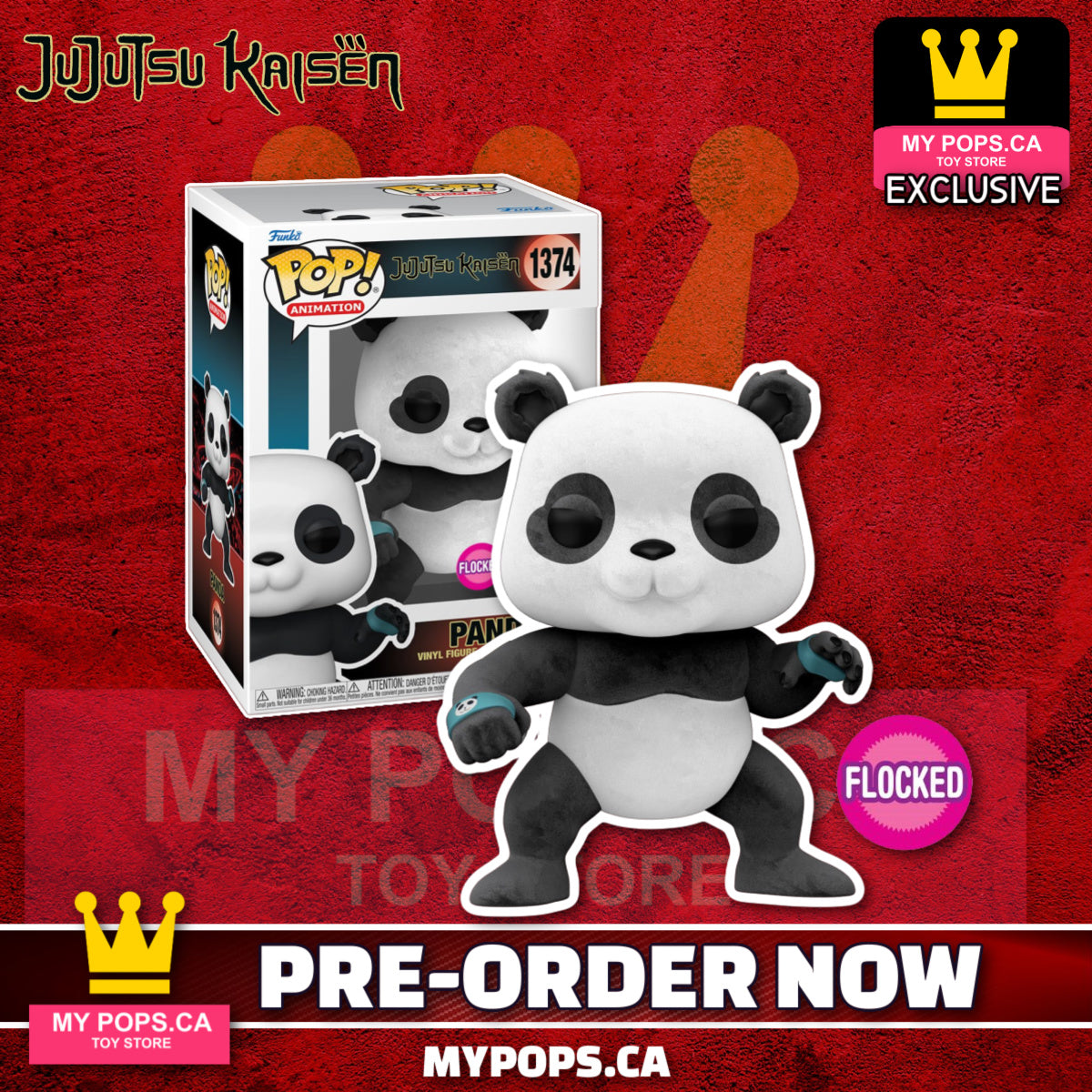 JUJUTSU KAISEN - FUNKO - FLOCKED PANDA - MYPOPS EXCLUSIVE - CANADA