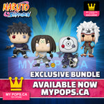 Funko Pop! ANIMATION: NARUTO SHIPPUDEN BUNDLE of 4 - NEJI - JIRAIYA - OBITO - MADARA [CANADA EXCLUSIVE]