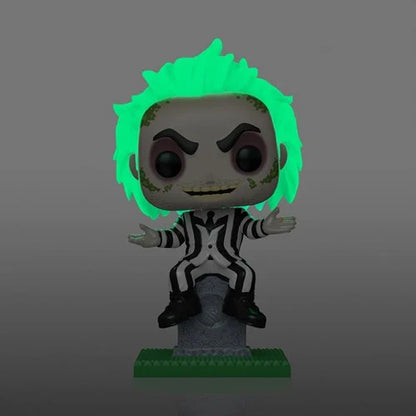 Funko Pop! Movies: Beetlejuice - Beetlejuice On Tombstone #1757 [Entertainment Earth Exclusive - GITD]