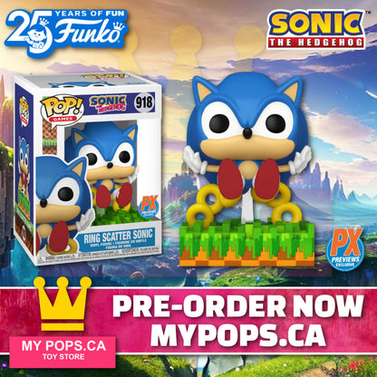 Funko Pop! Sonic the Hedgehog - Ring Scatter Sonic #918 [PX Previews Exclusive]