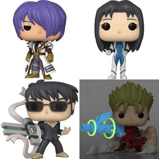 Funko Pop! Anime: Trigun - Legato Bluesummers / Nicholas D. Wolfwood / Rem Saverem / 6" Vash with Angel Arm [GITD]