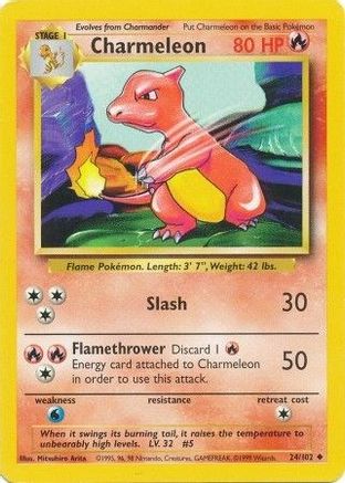 Charmeleon 024  Base Set - Uncommon