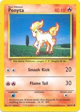 Ponyta 060  Base Set - Common