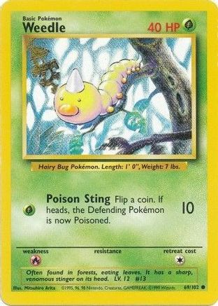 Weedle 069  Base Set - Common